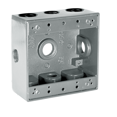 WPF OUTLET BOX W/SIDE LUGS - GRAY