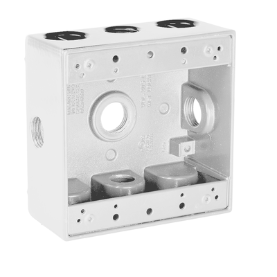WPF OUTLET BOX W/SIDE LUGS - WHITE