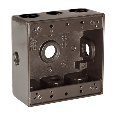 WPF OUTLET BOX W/SIDE LUGS - BRONZE