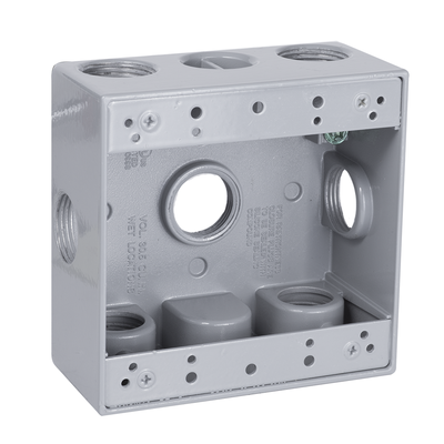 WPF OUTLET BOX W/SIDE LUGS - GRAY
