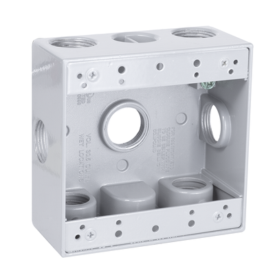 WPF OUTLET BOX W/SIDE LUGS - WHITE